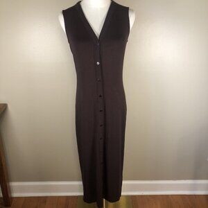Banana Republic V-neck Button Front Sleeveless Maxi Dress Size XXS